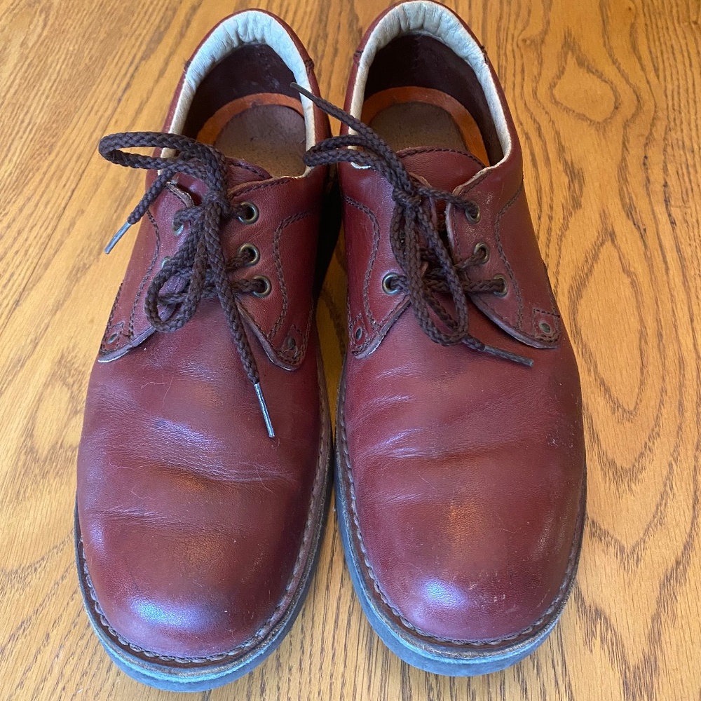 Cabela’s Casual Lace-up Leather Oxford Men's SZ 10 D Chestnut Brown-Portugal
